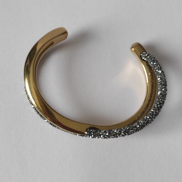 Swarovski Crystaldust Cross Cuff, Gray, Gold-tone plated - Picture 2 of 7